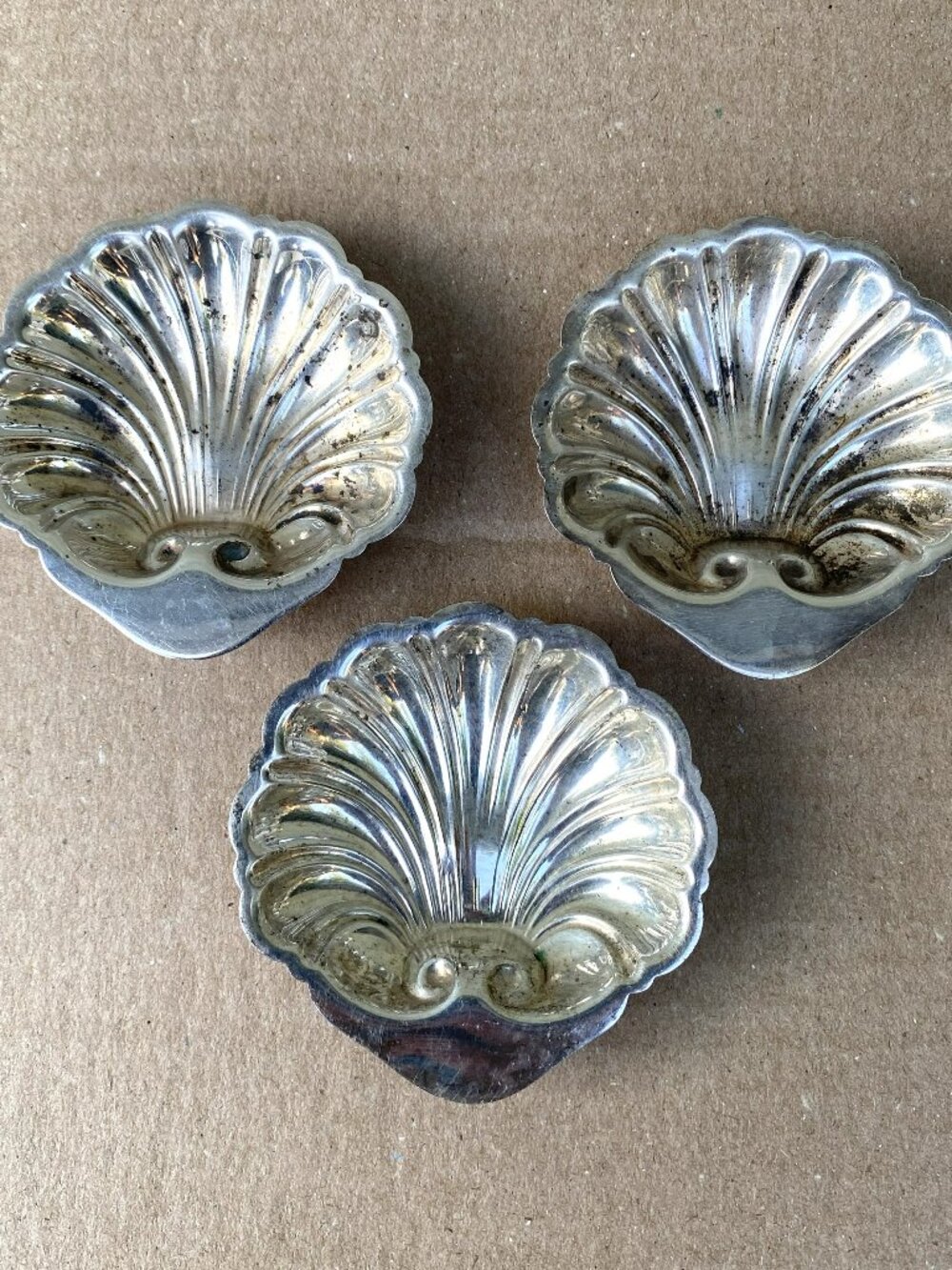 Vtg Viking Plate EP Copper Shell-Shaped Dishes for Serving or Display (Lot of 3)